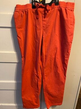 Old Navy Women's Orange Drawstring Chinos